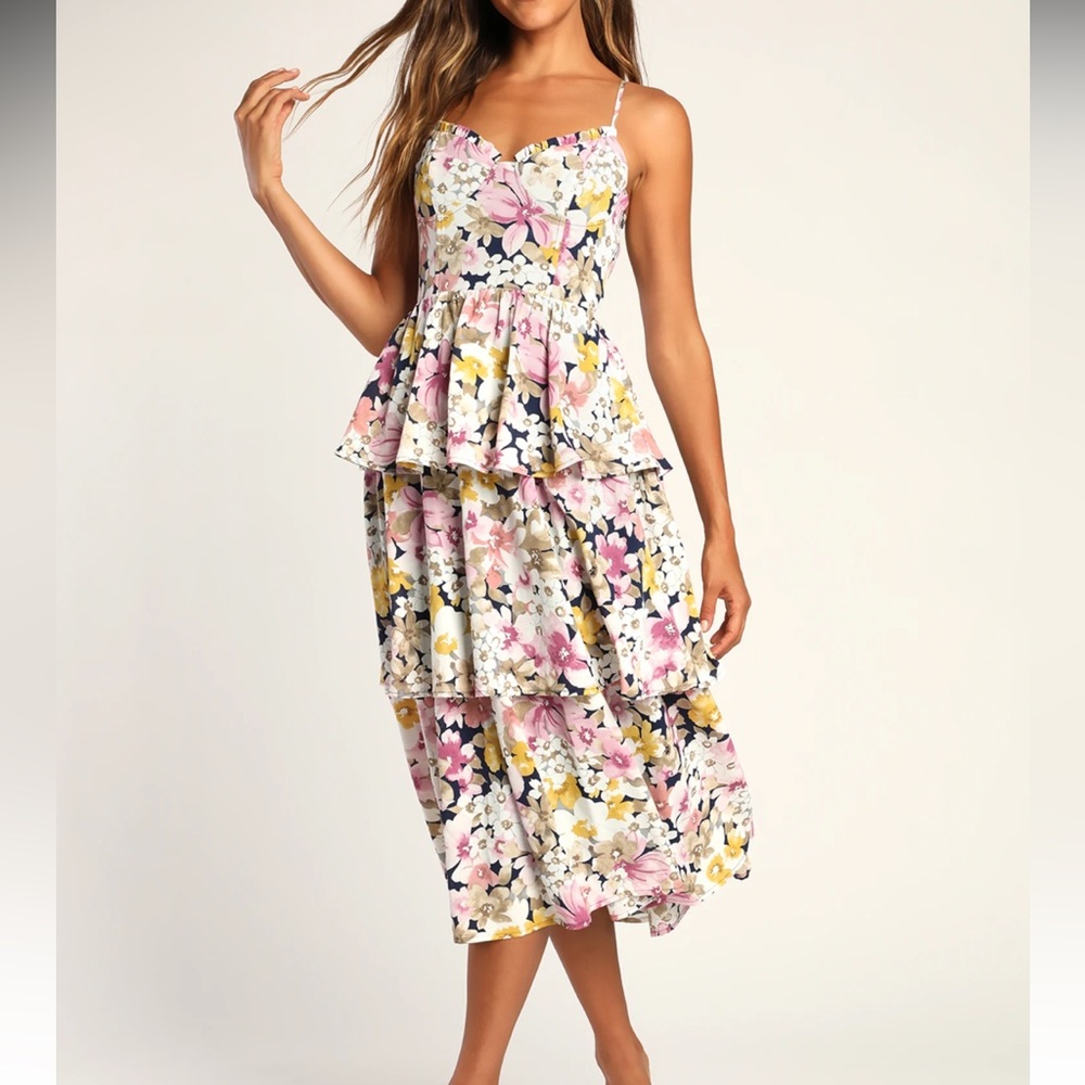 NWT Lulu’s Layered Maxi Dress